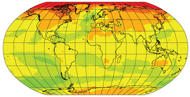 atmospheric CO2 map