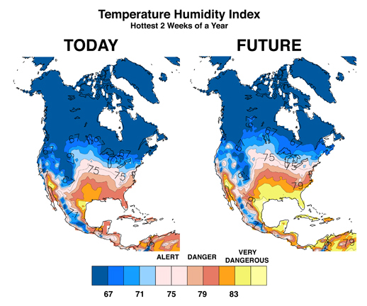 Huber map temperature humidity index